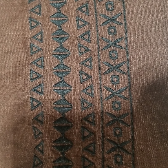 Apt. 9 Brown Linen Blend Taylored Mid-Rise Embroidered Pocketed Shorts - Picture 10 of 14